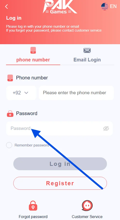 Enter your password
